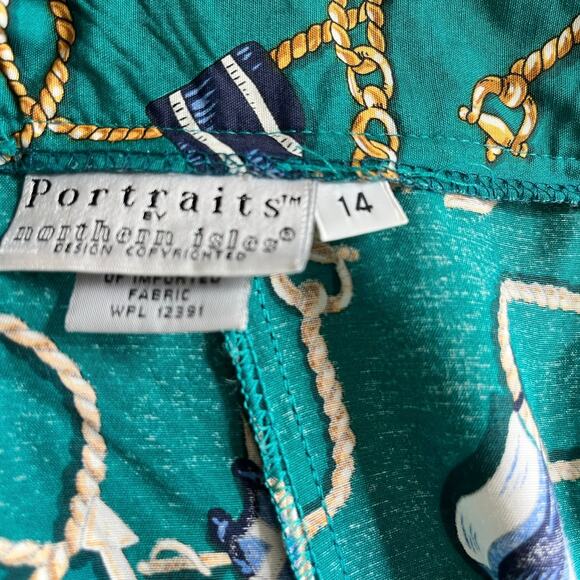 Vintage Portraits by Northern Isles Anchor Shorts Green Gold 14 - Picture 3 of 6